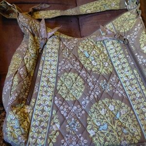 Vera Bradley Brown and Green Quilted Shoulder Bag